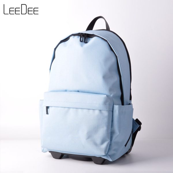 LE250307 Blue Light Colored Wheeled Backpack