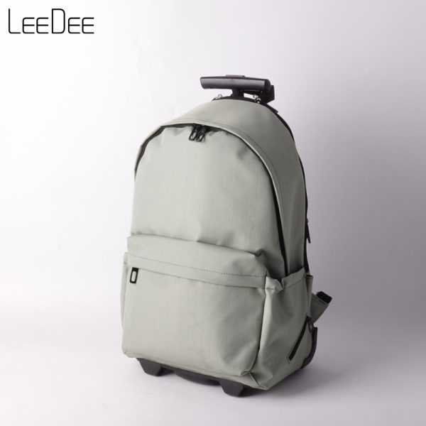 LE250307 Green Light Colored Wheeled Backpack