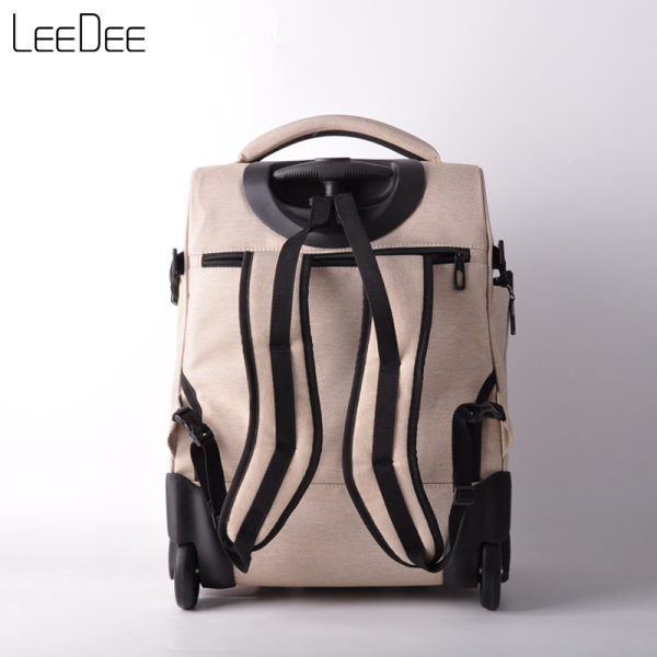 LE250409 Beige Minimalist Trolley Backpack - 图片 11