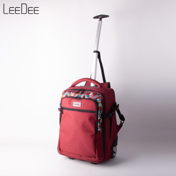 LE250409 Red Minimalist Trolley Backpack - 图片 9
