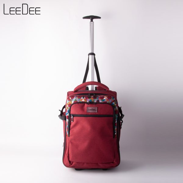 LE250409 Red Minimalist Trolley Backpack - 图片 10