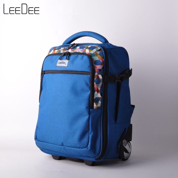 LE250409 Navy Minimalist Trolley Backpack
