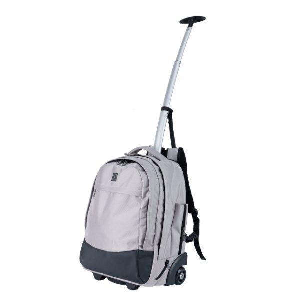 LE250909 White Water-Resistant Rolling Backpack